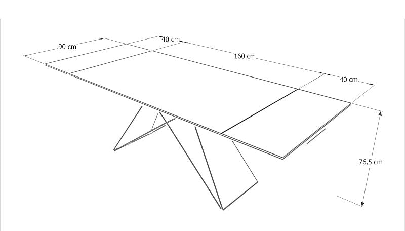 Kitchen Table Westin 1 | size: Length: 90cm, Width: 240cm, Height: 76cm | color: Black | image: 8 | variant: 1011188