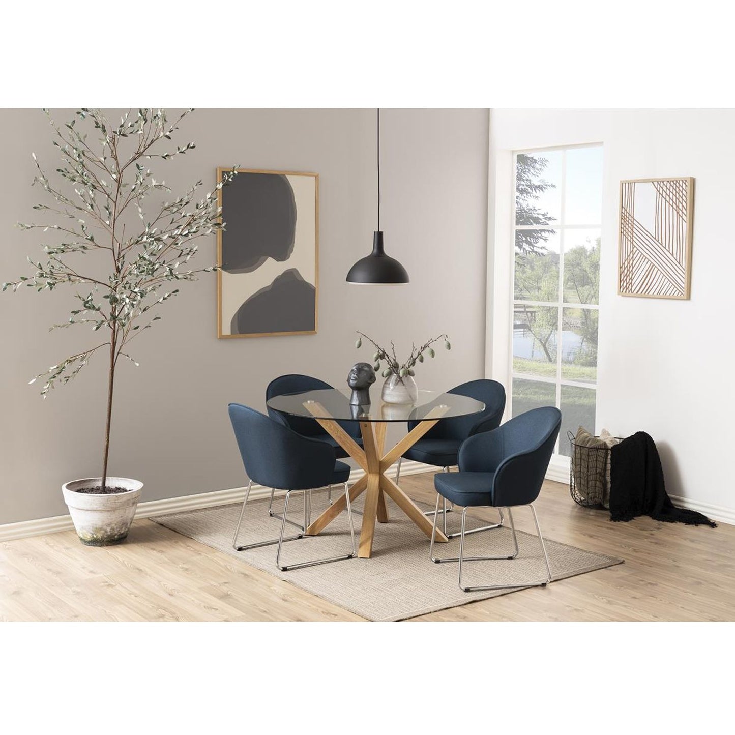 Kitchen Table Zurich | size: Length: 120cm, Width: 120cm, Height: 76cm, Diameter: 120cm | color: Transparent | image: 1 | variant: 1006496