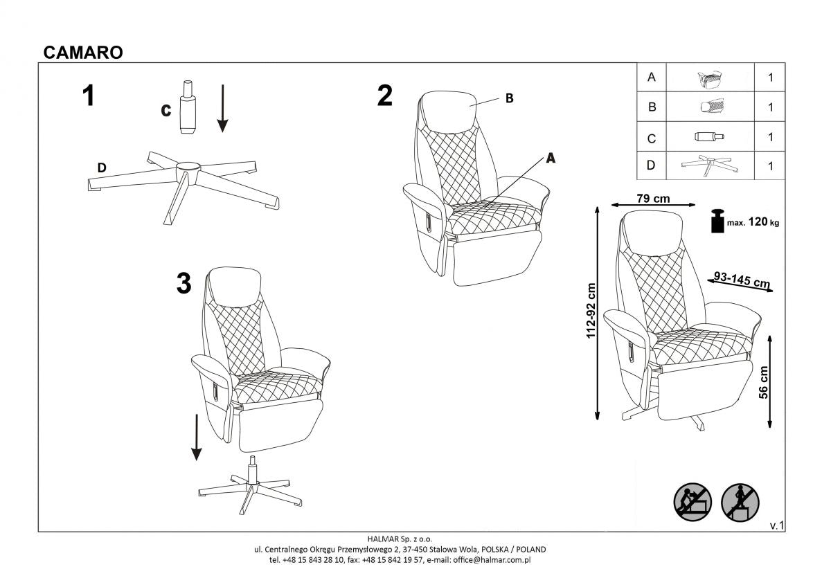 Lounge Chair Camaro | size: Width: 77cm, Height: 112cm, Depth: 72cm | color: Gray | image: 10 | variant: 1011401
