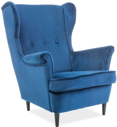 Lounge Chair Cologne | size: Width: 72cm, Height: 101cm, Depth: 56cm | color: Blue | image: 1 | variant: 1004086