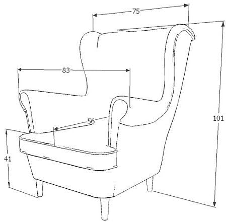 Lounge Chair Cologne | size: Width: 72cm, Height: 101cm, Depth: 56cm | color: Gray | image: 3 | variant: 1004085