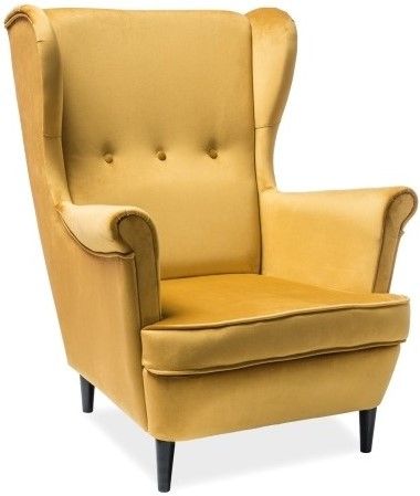 Lounge Chair Cologne | size: Width: 72cm, Height: 101cm, Depth: 56cm | color: Yellow | image: 1 | variant: 1004084
