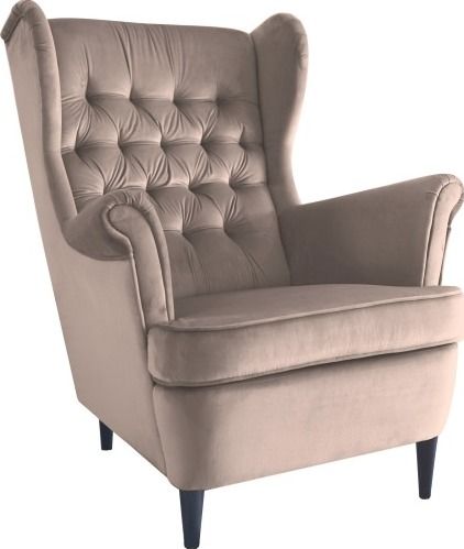 Lounge Chair Derby | size: Width: 68cm, Height: 101cm, Depth: 90cm | color: Beige | image: 1 | variant: 1004055