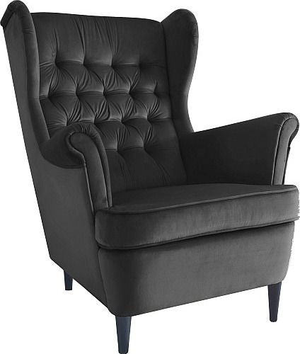 Lounge Chair Derby | size: Width: 68cm, Height: 101cm, Depth: 90cm | color: Black | image: 1 | variant: 1004053