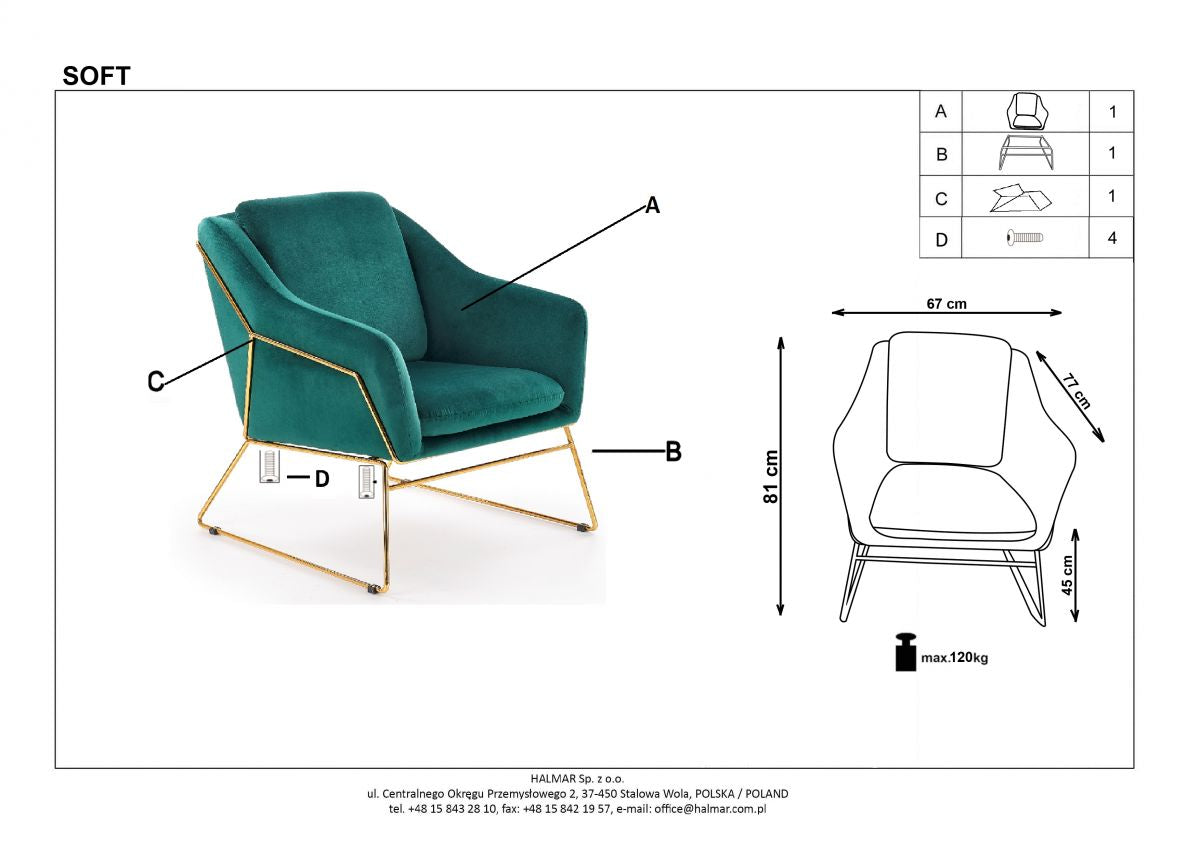 Lounge Chair East Gdansk | size: Width: 69cm, Height: 81cm, Depth: 76cm | color: Gray | image: 2 | variant: 1006923