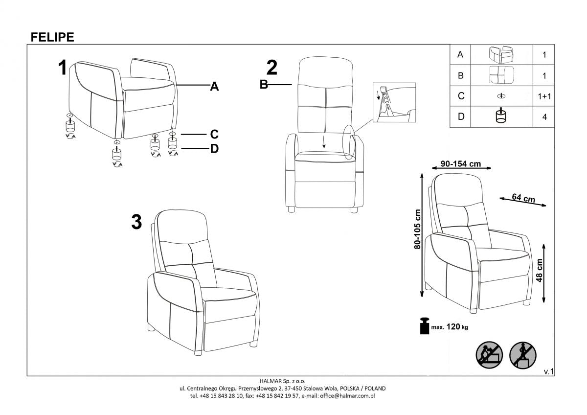 Lounge Chair Felipe | size: Width: 64cm, Height: 103cm, Depth: 84cm | color: Beige | image: 9 | variant: 1004654