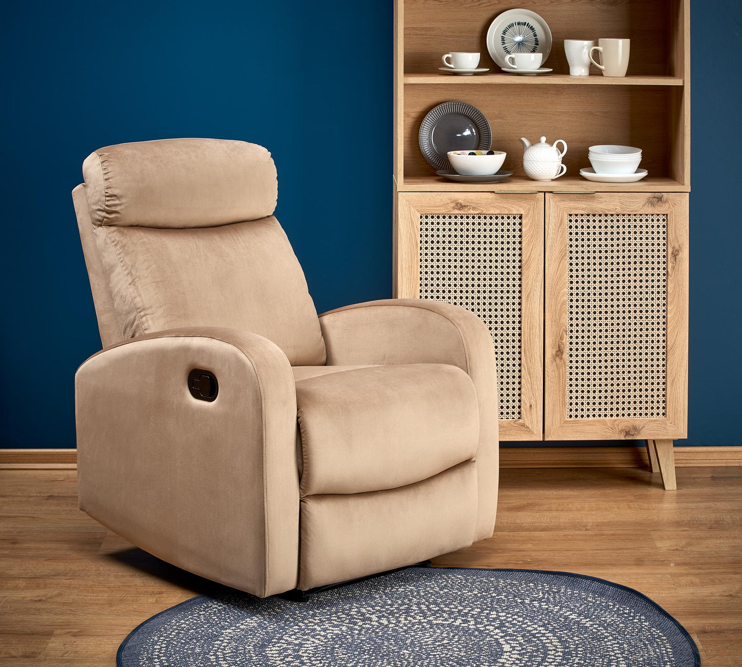 Lounge Chair Gorizia | size: Width: 75cm, Height: 90cm, Depth: 95cm | color: Beige | image: 4 | variant: 1002852