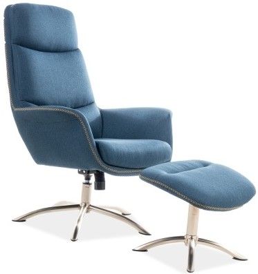 Lounge Chair Ipswich | size: Width: 75cm, Height: 104cm, Depth: 80cm | color: Blue | image: 1 | variant: 1004121