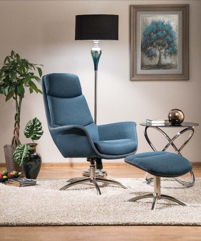Lounge Chair Ipswich | size: Width: 75cm, Height: 104cm, Depth: 80cm | color: Blue | image: 3 | variant: 1004121