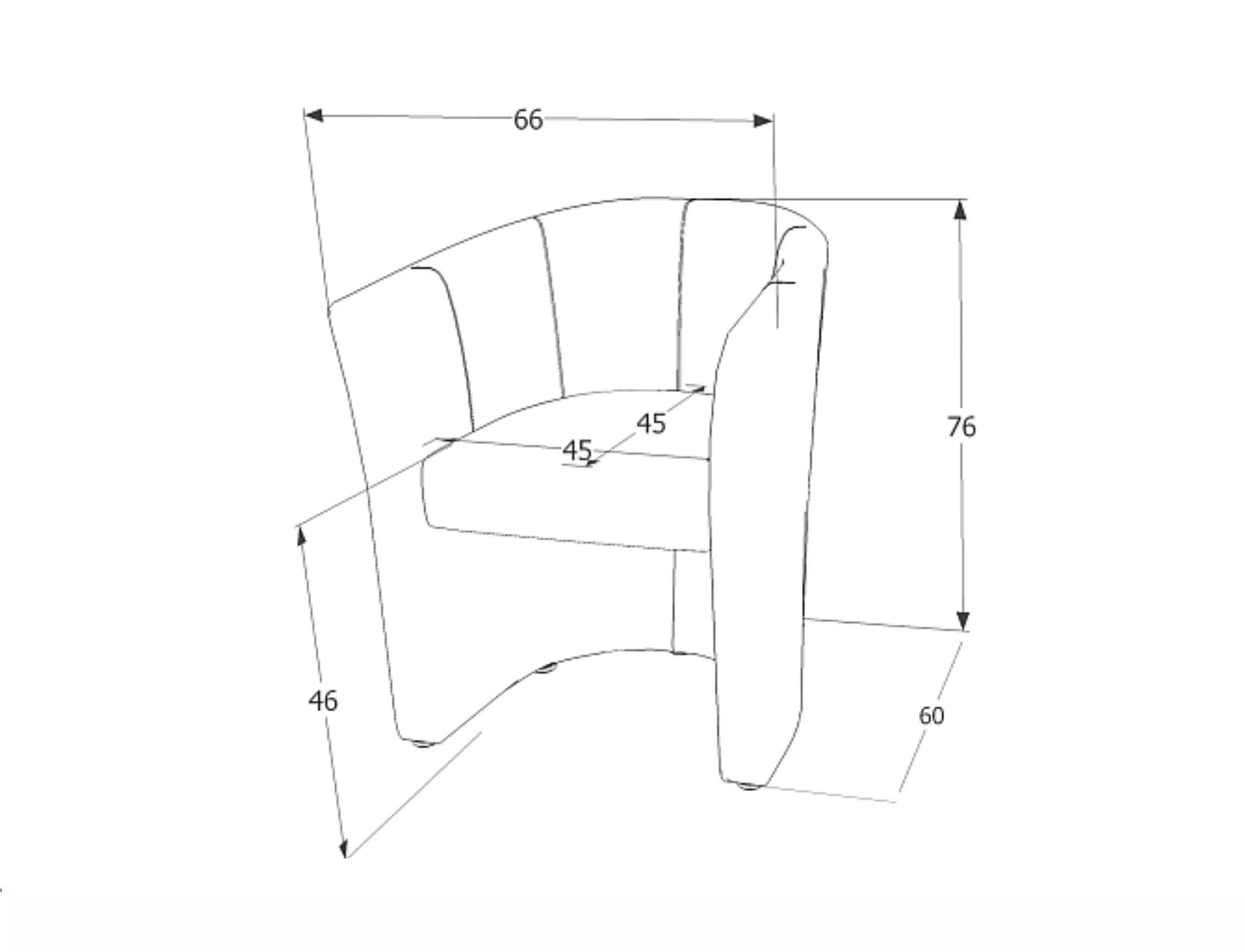 Lounge Chair Kingston upon Hull | size: Width: 60cm, Height: 76cm, Depth: 67cm | color: Gray | image: 1 | variant: 1004256