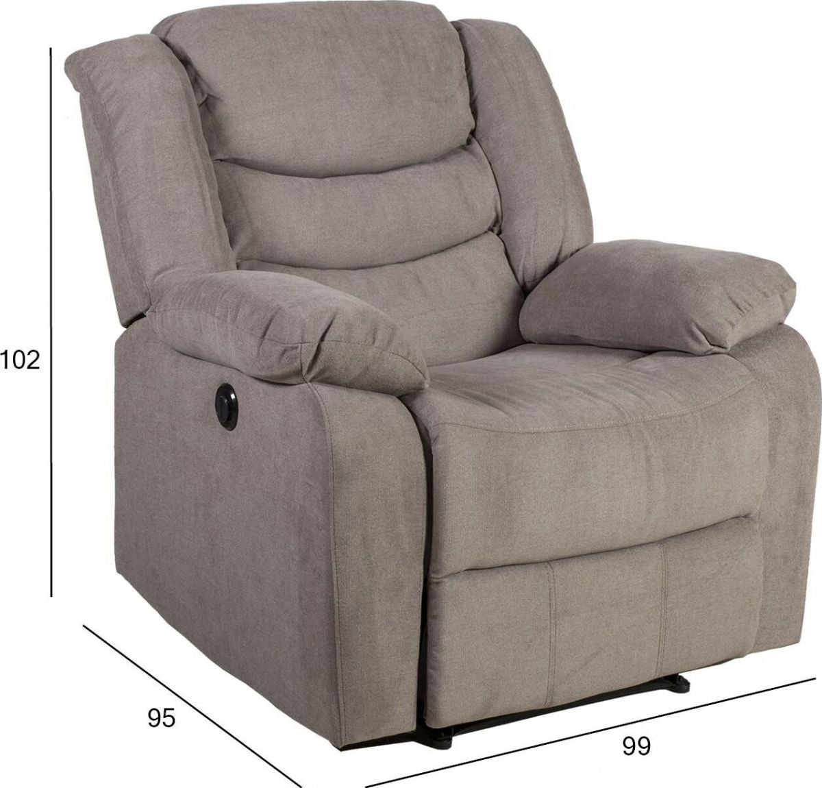 Lounge Chair Lewes | size: Width: 99cm, Height: 102cm, Depth: 95cm | color: Beige | image: 5 | variant: 1000950