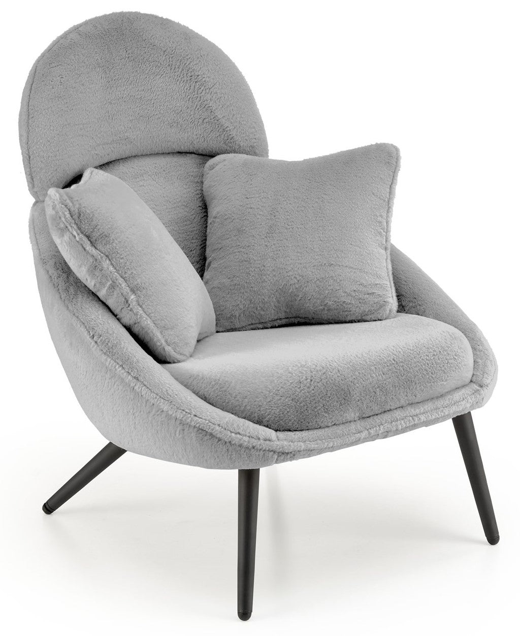 Lounge Chair Messina | size: Width: 80cm, Height: 95cm, Depth: 90cm | color: Black/Grey | image: 1 | variant: 1002796