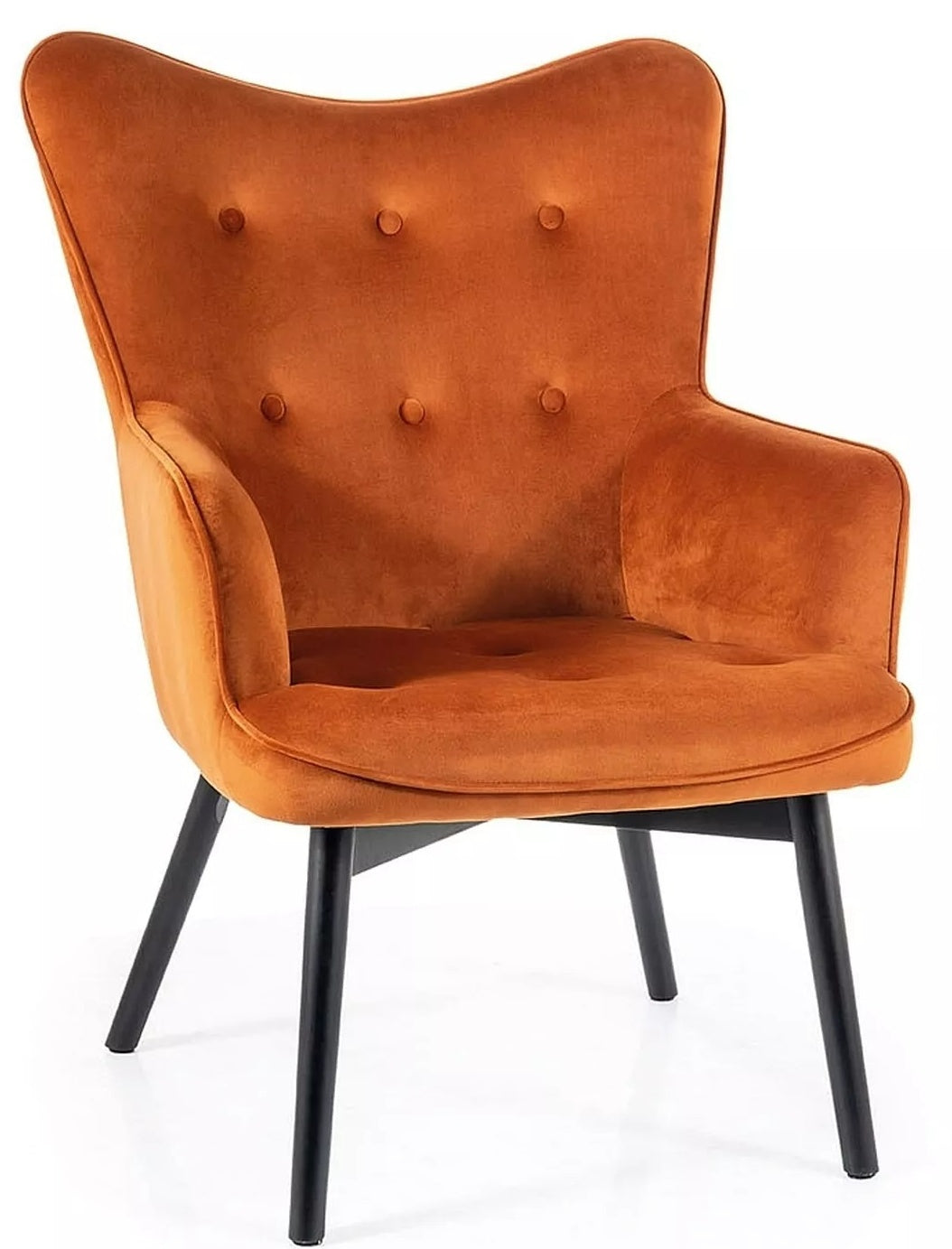 Lounge Chair Nottingham | size: Width: 72cm, Height: 99cm, Depth: 75cm | color: Orange | image: 0 | variant: 1004026