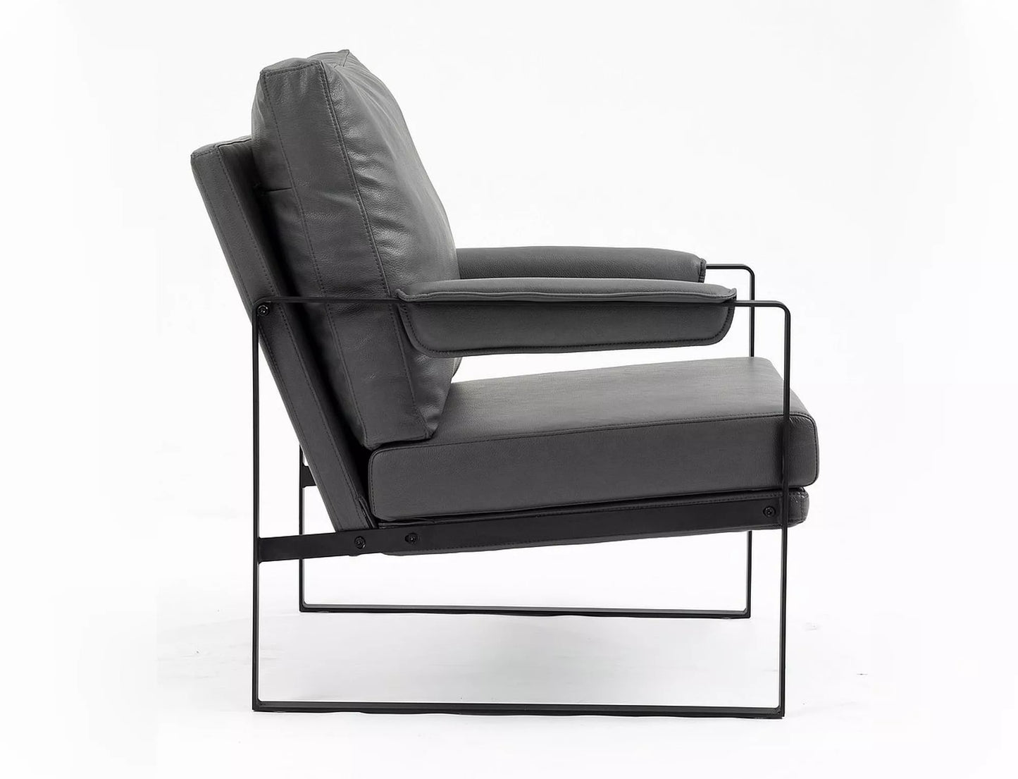 Lounge Chair Plymouth | size: Width: 70cm, Height: 80cm, Depth: 78cm | color: Gray | image: 2 | variant: 1004044