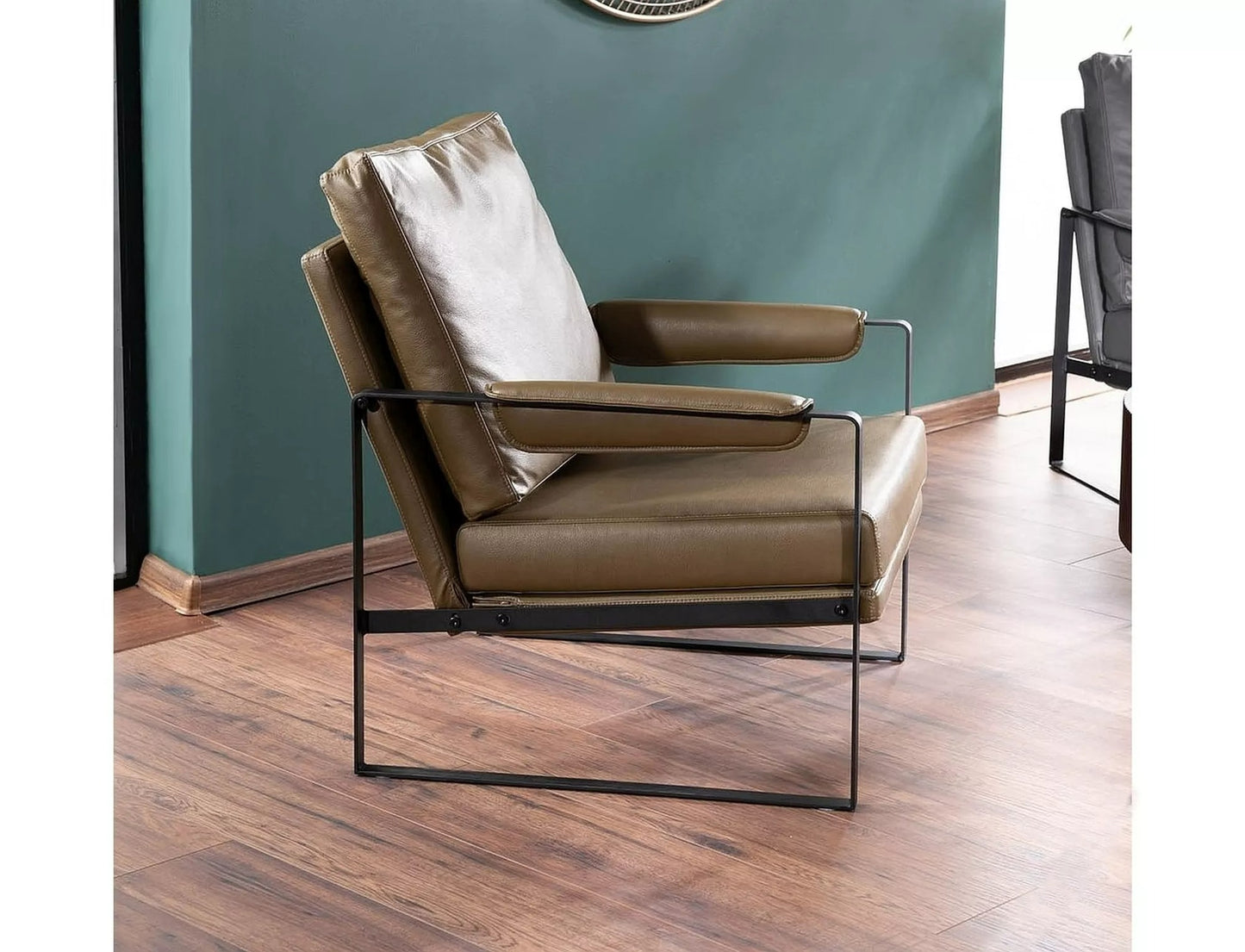 Lounge Chair Plymouth | size: Width: 70cm, Height: 80cm, Depth: 78cm | color: Olive | image: 4 | variant: 1004043