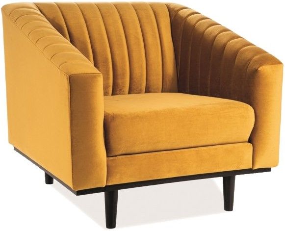 Lounge Chair Port Louis | size: Width: 83cm, Height: 78cm, Depth: 60cm | color: Yellow | image: 1 | variant: 1004012