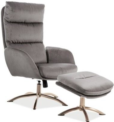 Lounge Chair Portsmouth | size: Width: 68cm, Height: 110cm, Depth: 73cm | color: Gray | image: 1 | variant: 1004093