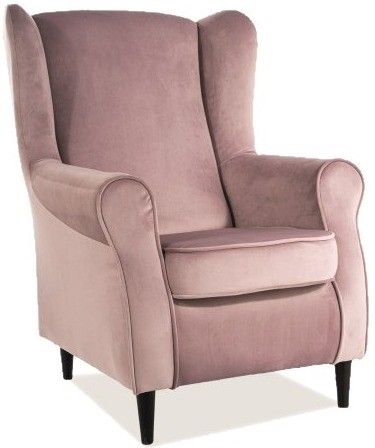 Lounge Chair Sheffield | size: Width: 75cm, Height: 101cm, Depth: 53cm | color: Pink | image: 1 | variant: 1004019