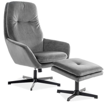 Lounge Chair Stoke | size: Width: 75cm, Height: 108cm, Depth: 82cm | color: Gray | image: 1 | variant: 1004047