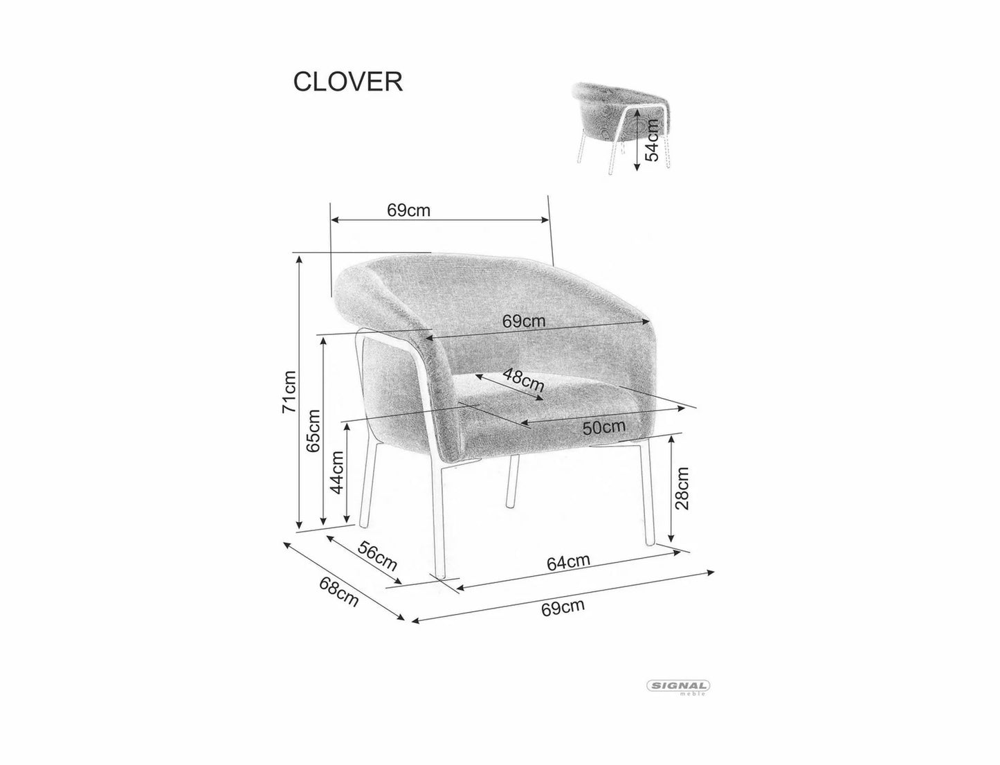 Lounge Chair Sunderland | size: Width: 69cm, Height: 71cm, Depth: 68cm | color: Yellow | image: 5 | variant: 1004037
