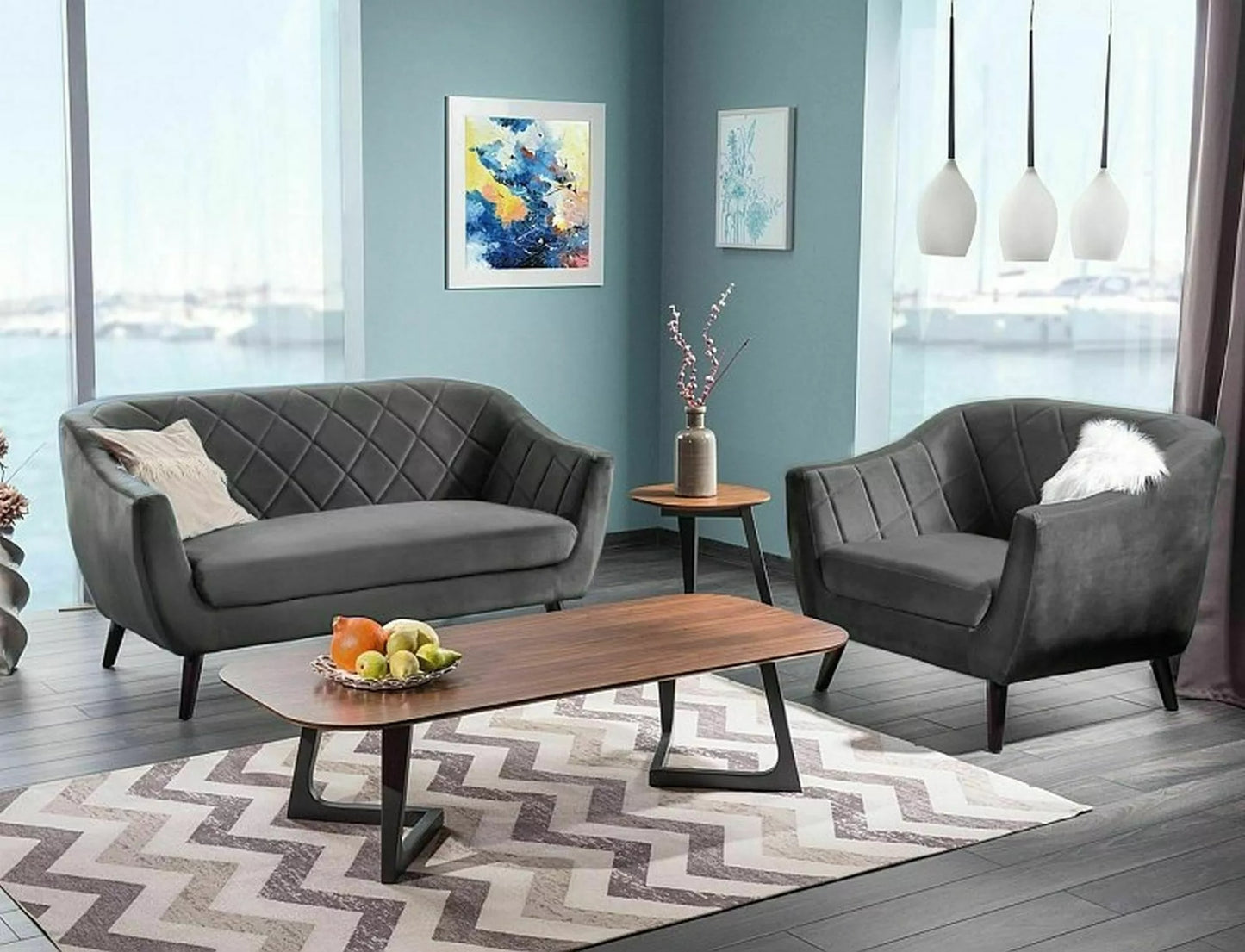 Lounge Chair Telford | size: Width: 105cm, Height: 83cm, Depth: 85cm | color: Gray | image: 1 | variant: 1004123
