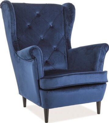 Lounge Chair Westminster | size: Width: 75cm, Height: 101cm, Depth: 85cm | color: Blue | image: 1 | variant: 1004080