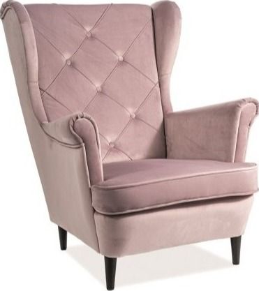 Lounge Chair Westminster | size: Width: 75cm, Height: 101cm, Depth: 85cm | color: Pink | image: 1 | variant: 1004077