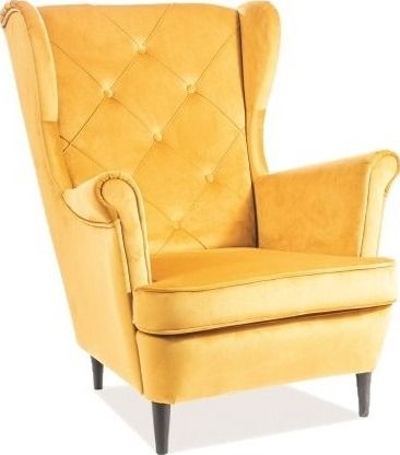 Lounge Chair Westminster | size: Width: 75cm, Height: 101cm, Depth: 85cm | color: Yellow | image: 1 | variant: 1004081