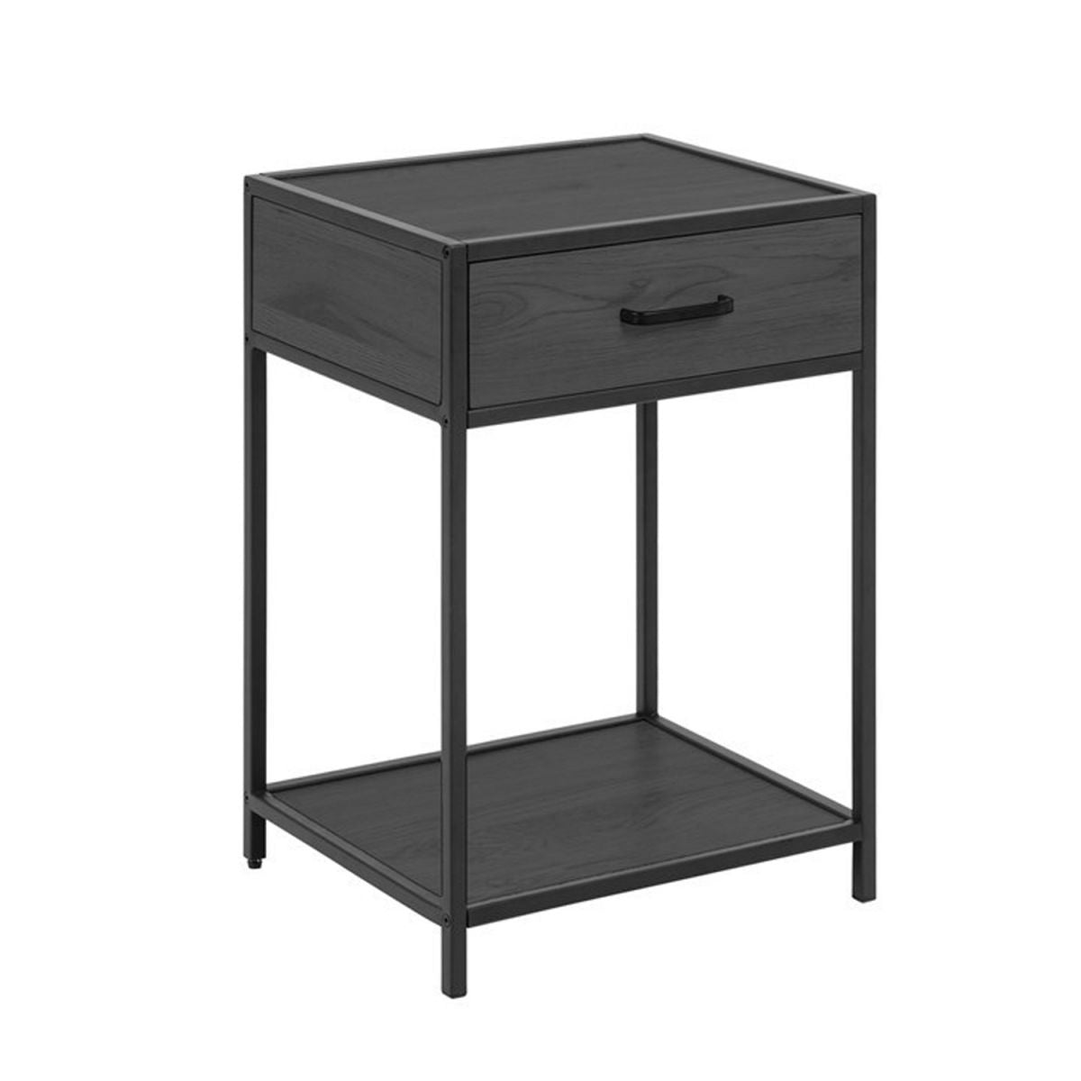 Nightstand Aberystwyth | size: Width: 42cm, Height: 63cm, Depth: 35cm | color: Black | image: 1 | variant: 1005206