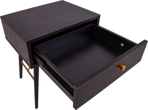 Nightstand Luxembourg | size: Width: 35cm, Height: 50cm, Depth: 45cm | color: Black | image: 2 | variant: 1012181