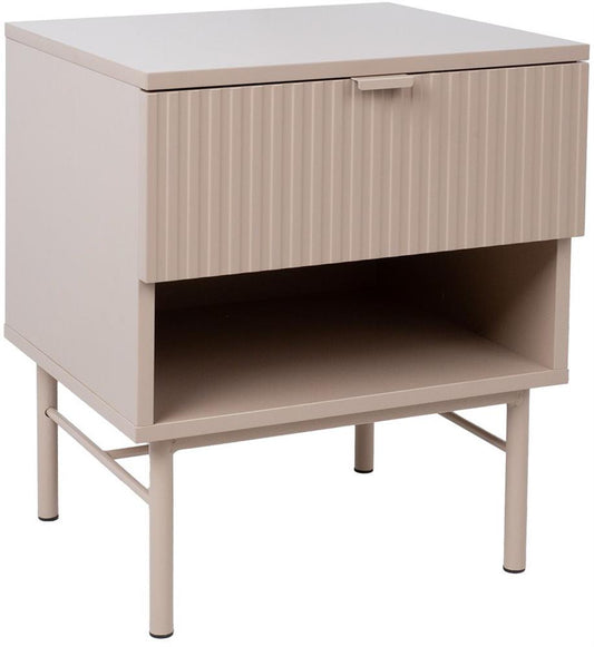 Nightstand Milton | size: Width: 45cm, Height: 55cm, Depth: 40cm | color: Beige | image: 1 | variant: 1000474