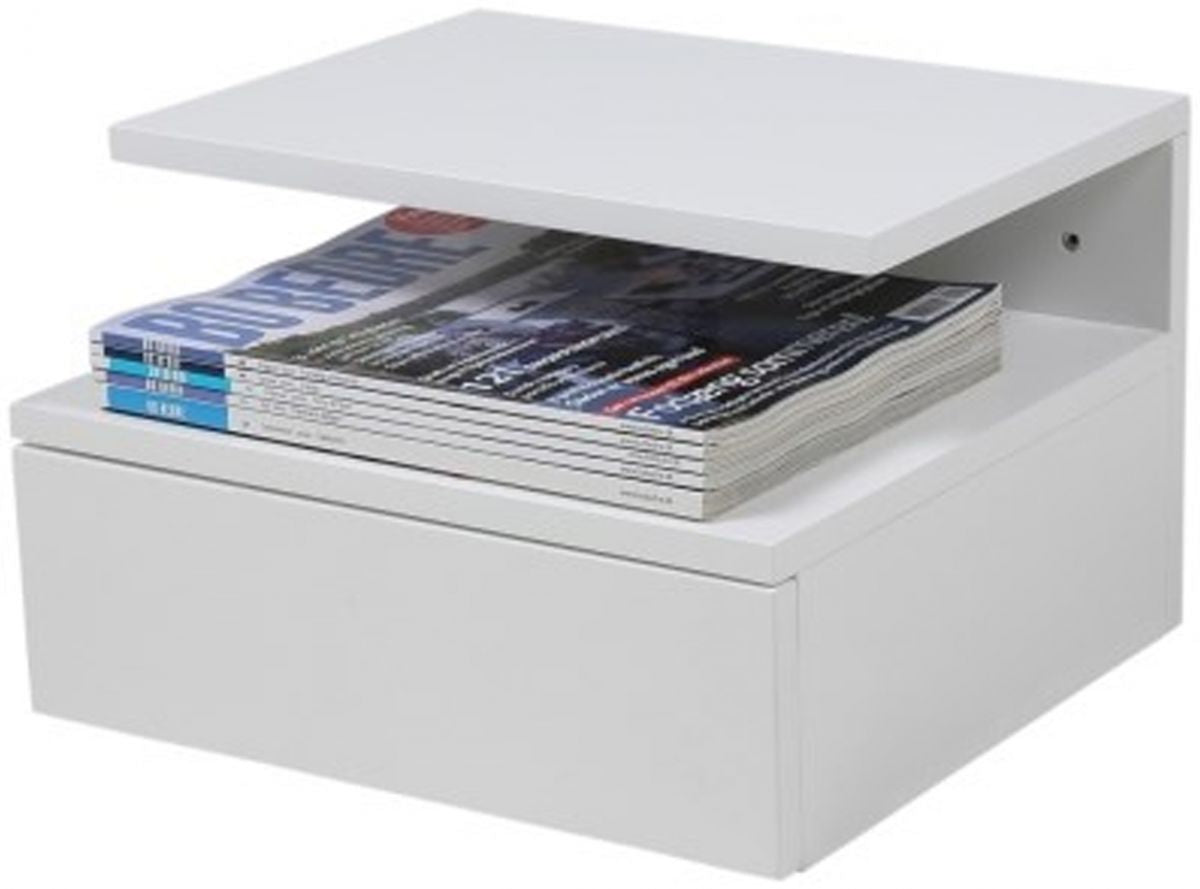 Nightstand Newport | size: Length: 35cm, Width: 32cm, Height: 22.5cm | color: White | image: 3 | variant: 1000469