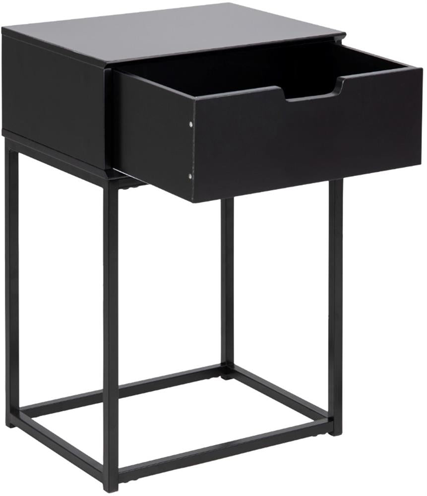 Nightstand Oakham | size: Width: 40cm, Height: 61.5cm, Depth: 30cm | color: Black | image: 2 | variant: 1006367
