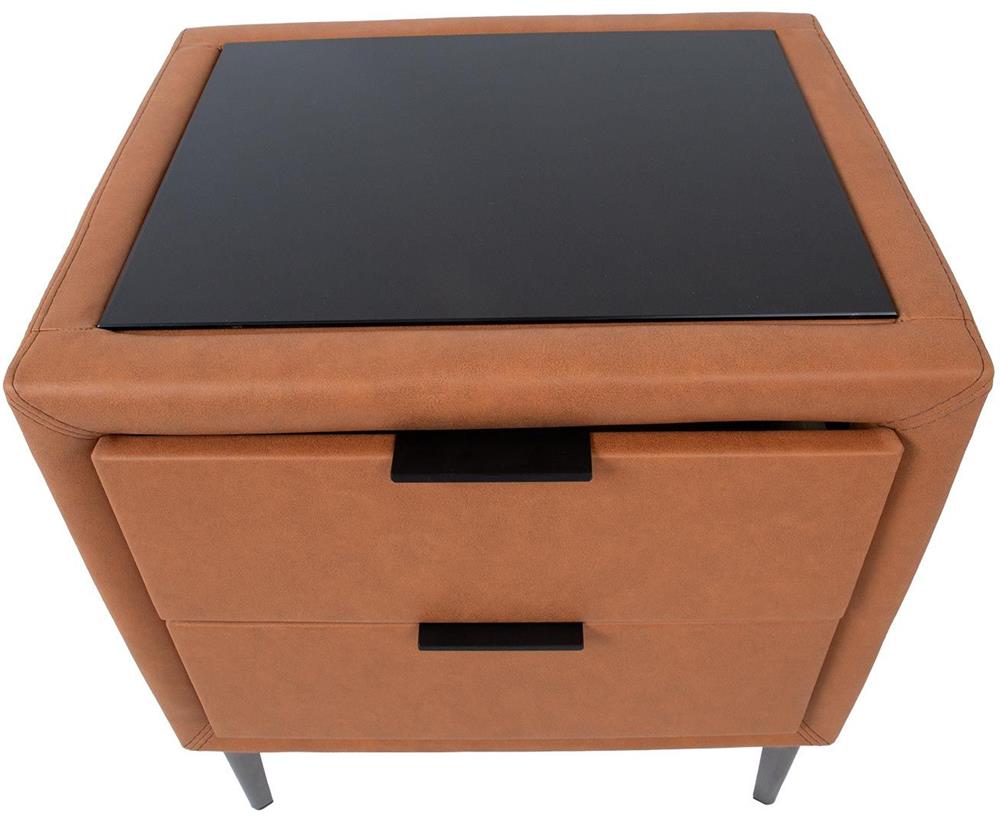 Nightstand Olney | size: Width: 50.5cm, Height: 54cm, Depth: 41cm | color: Brown | image: 5 | variant: 1000480