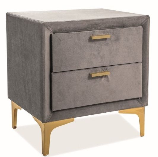 Nightstand Quito | size: Width: 53cm, Height: 56cm, Depth: 36cm | color: Gray | image: 0 | variant: 1003482
