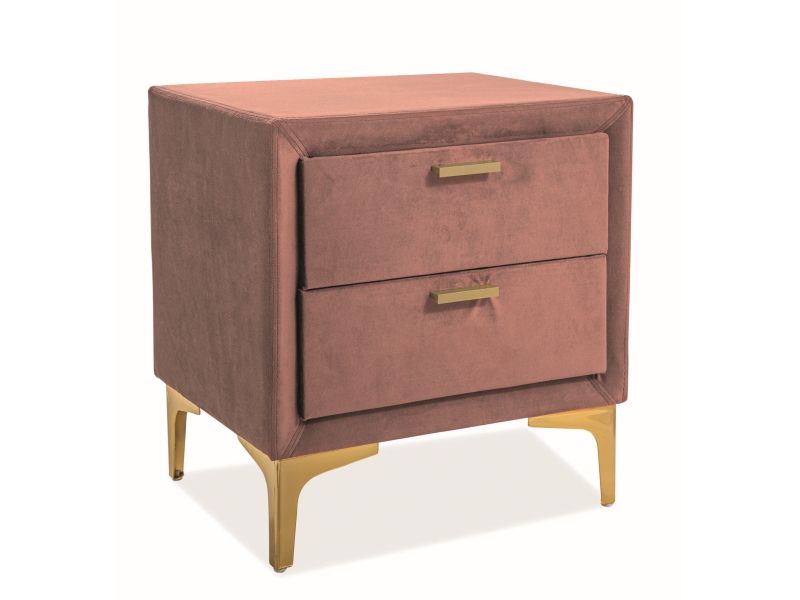 Nightstand Quito | size: Width: 53cm, Height: 56cm, Depth: 36cm | color: Pink | image: 1 | variant: 1003481