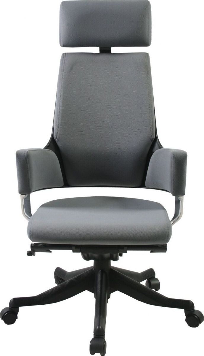 Office Chair Aberdyfi | size: Width: 60cm, Height: 116-128.5cm, Depth: 47cm | color: Gray | image: 1 | variant: 1001157
