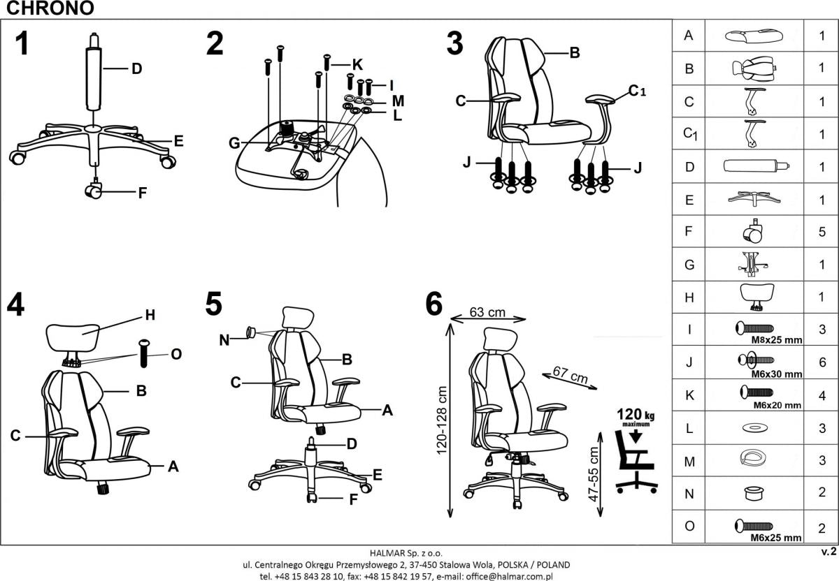 Office Chair Chrono | size: Width: 65cm, Height: 128cm, Depth: 70cm | color: Black | image: 4 | variant: 1011624