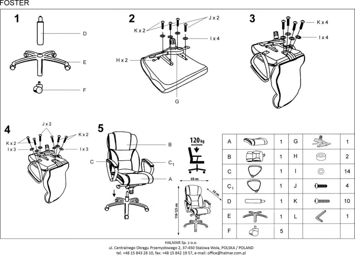 Office Chair Cuneo | size: Width: 68cm, Height: 118cm, Depth: 54cm | color: Brown | image: 4 | variant: 1002894