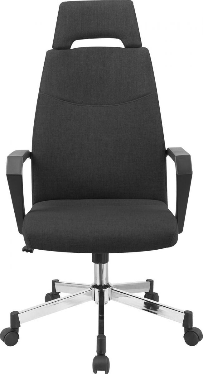 Office Chair Dominic | size: Width: 48.5cm, Height: 113.5-121cm, Depth: 59cm | color: Black | image: 3 | variant: 1005245