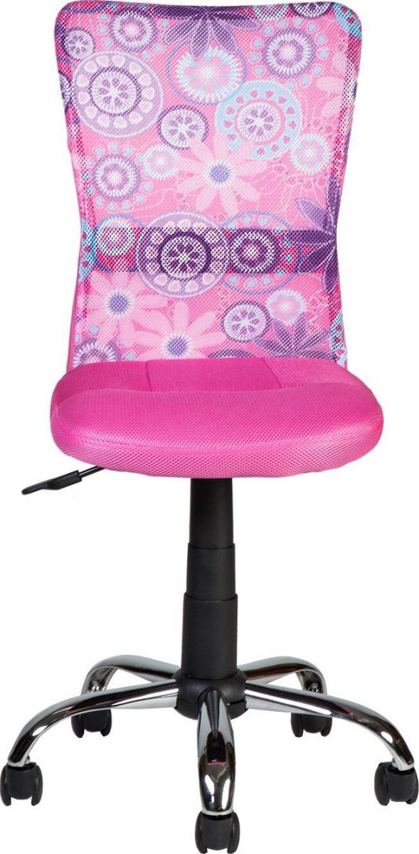 Office Chair East Addlestone | size: Width: 40cm, Height: 90-102cm, Depth: 53cm | color: Pink | image: 2 | variant: 1005940