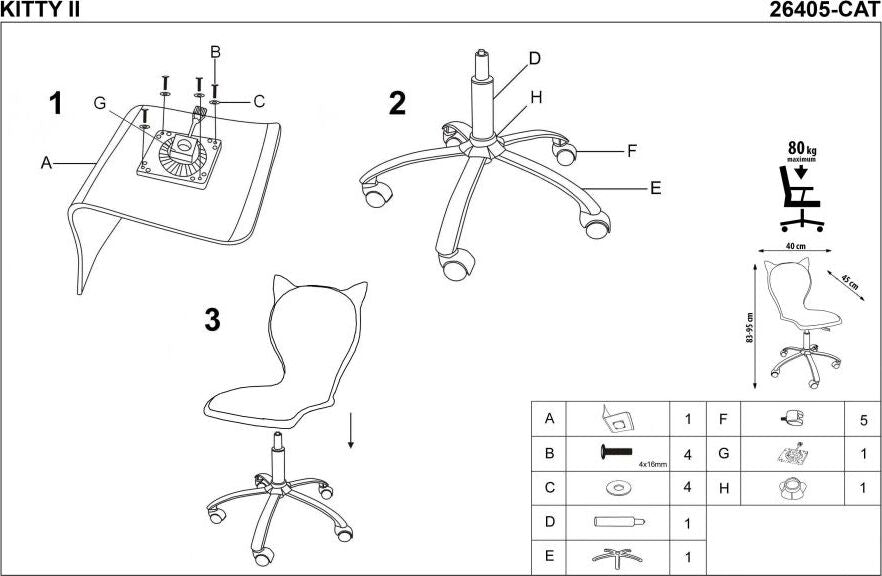 Office Chair East Bognor Regis | size: Width: 40cm, Height: 95cm, Depth: 45cm | color: Pink | image: 3 | variant: 1007011