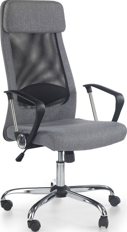 Office Chair East Cannock | size: Width: 61cm, Height: 123cm, Depth: 64cm | color: Gray | image: 1 | variant: 1007016