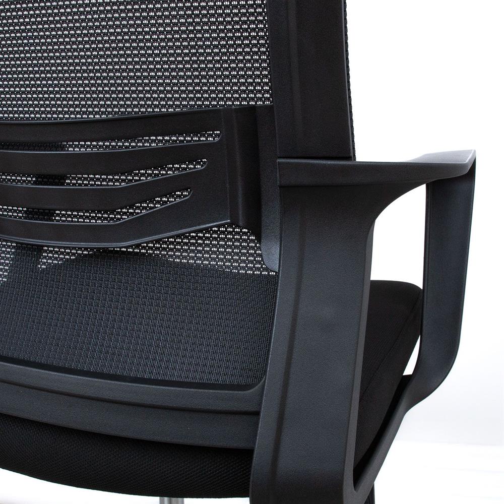 Office Chair East Llanidloes | size: Width: 57cm, Height: 104cm, Depth: 65cm | color: Black | image: 7 | variant: 1006021