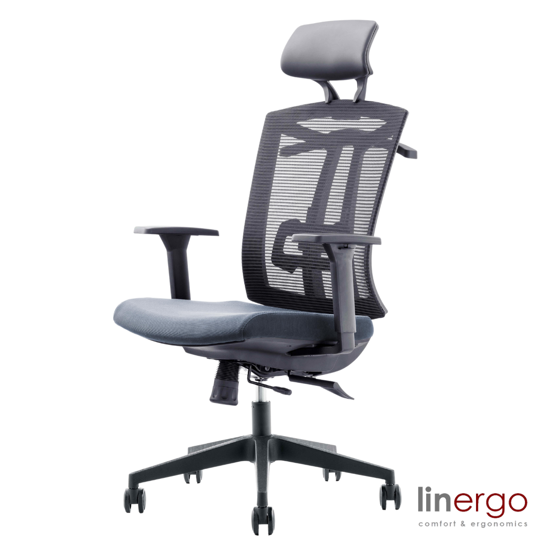 Office Chair East Norwich | size: Width: 50cm, Height: 128cm, Depth: 49cm | color: Gray | image: 0 | variant: 1004643