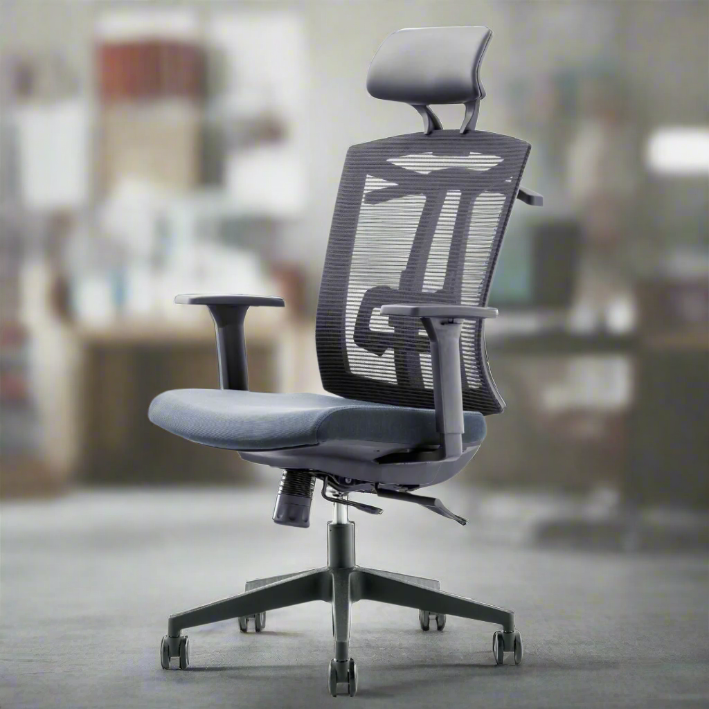 Office Chair East Norwich | size: Width: 50cm, Height: 128cm, Depth: 49cm | color: Black | image: 4 | variant: 1004644