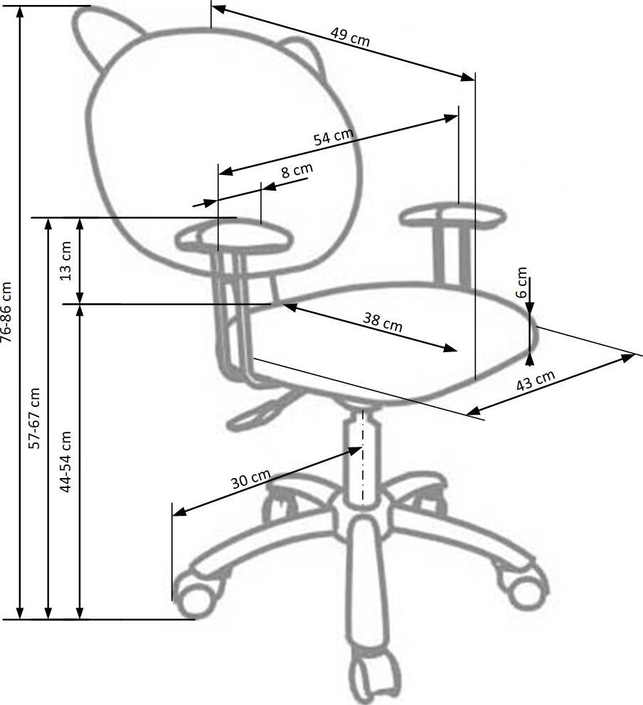 Office Chair East Yeovil | size: Width: 54cm, Height: 86cm, Depth: 49cm | color: Pink | image: 4 | variant: 1007003