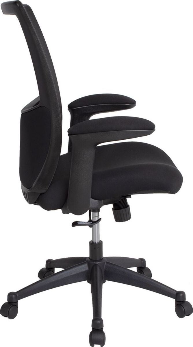 Office Chair Holywell | size: Width: 68cm, Height: 103-113cm, Depth: 58.5cm | color: Black | image: 2 | variant: 1001193