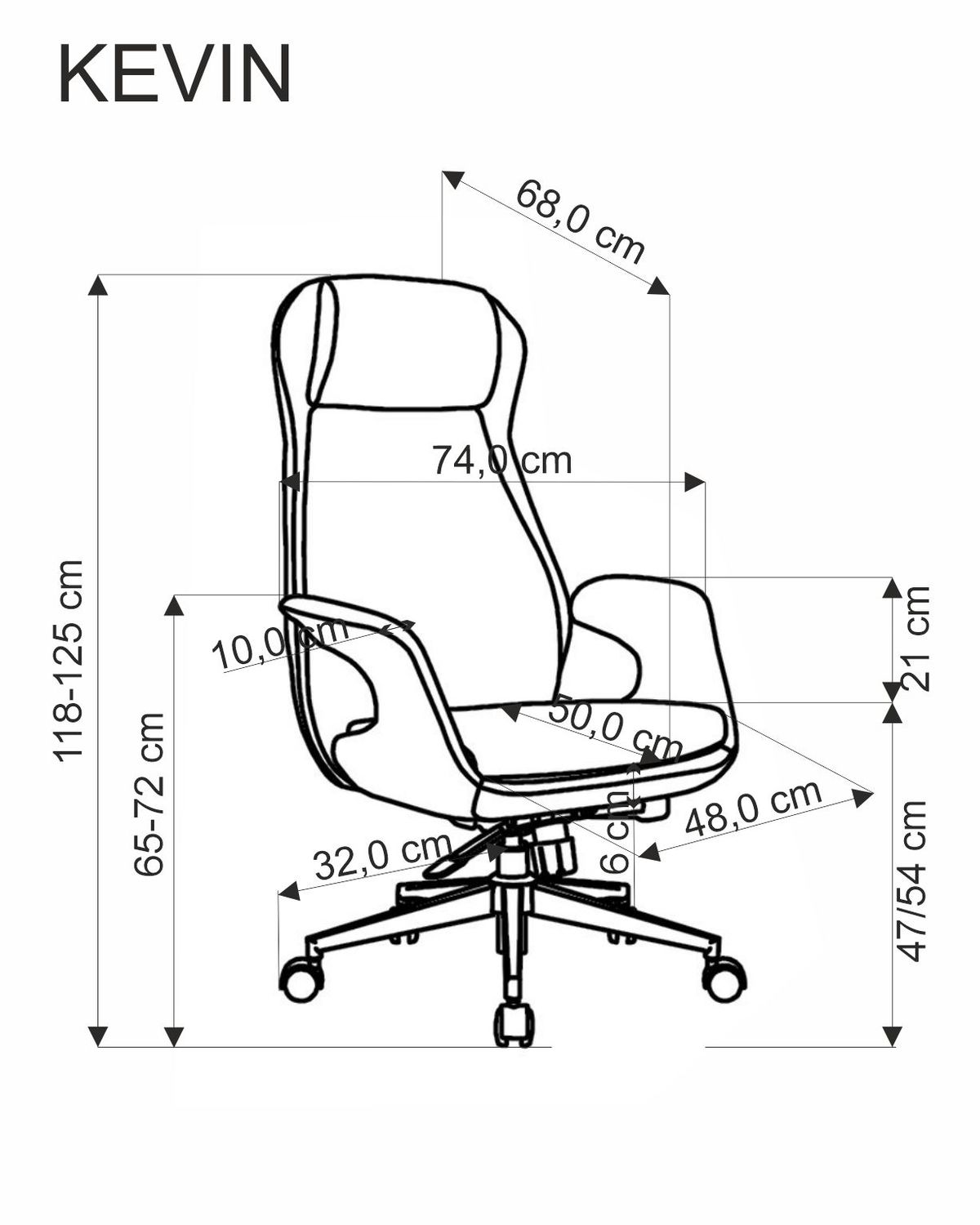 Office Chair Indianapolis | size: Width: 74cm, Height: 14cm, Depth: 68cm | color: Gray | image: 1 | variant: 1007567