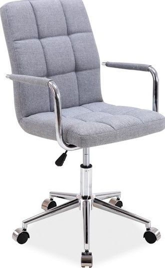 Office Chair Lisburn | size: Width: 51cm, Height: 87-97cm, Depth: 40cm | color: Gray | image: 1 | variant: 1007723